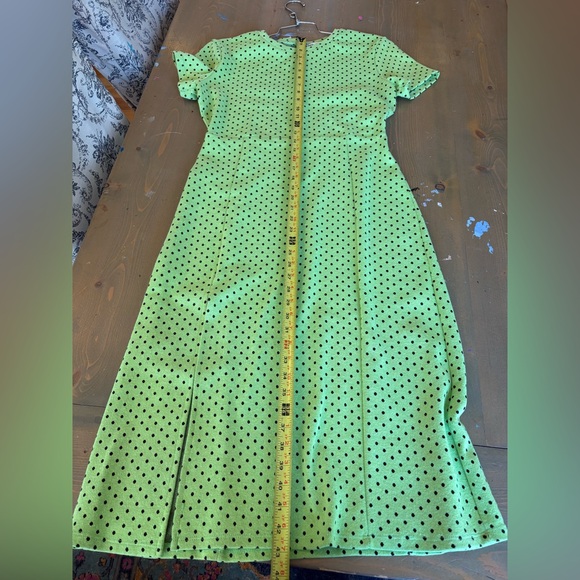 Zara Green Polka Dot Dress Size Large - Picture 5 of 8